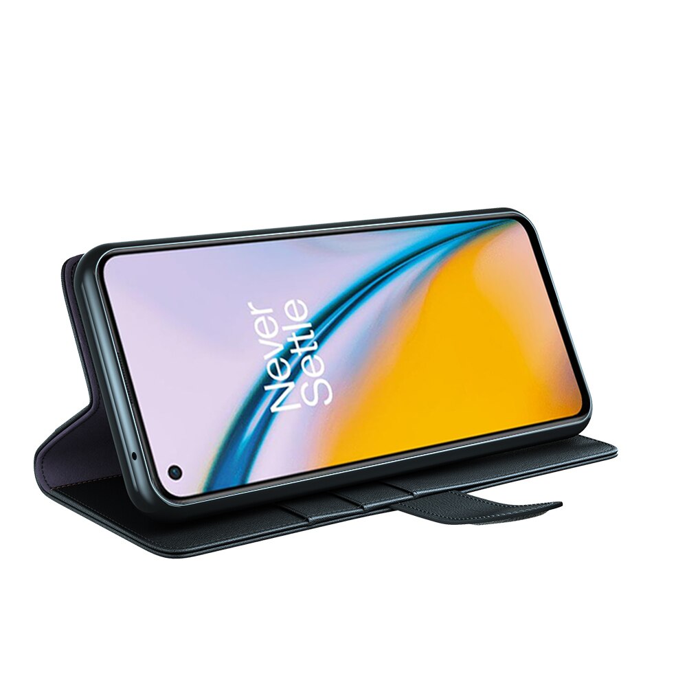 Funda de cuero genuino  OnePlus Nord 2 5G, Negro