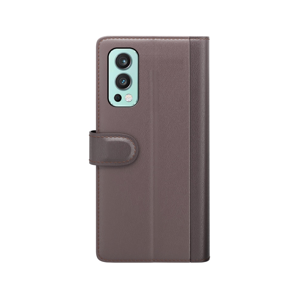 Funda de cuero genuino OnePlus Nord 2 5G, marrón