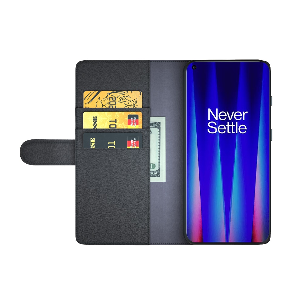 Funda de cuero genuino  OnePlus Nord CE 2 5G, Negro
