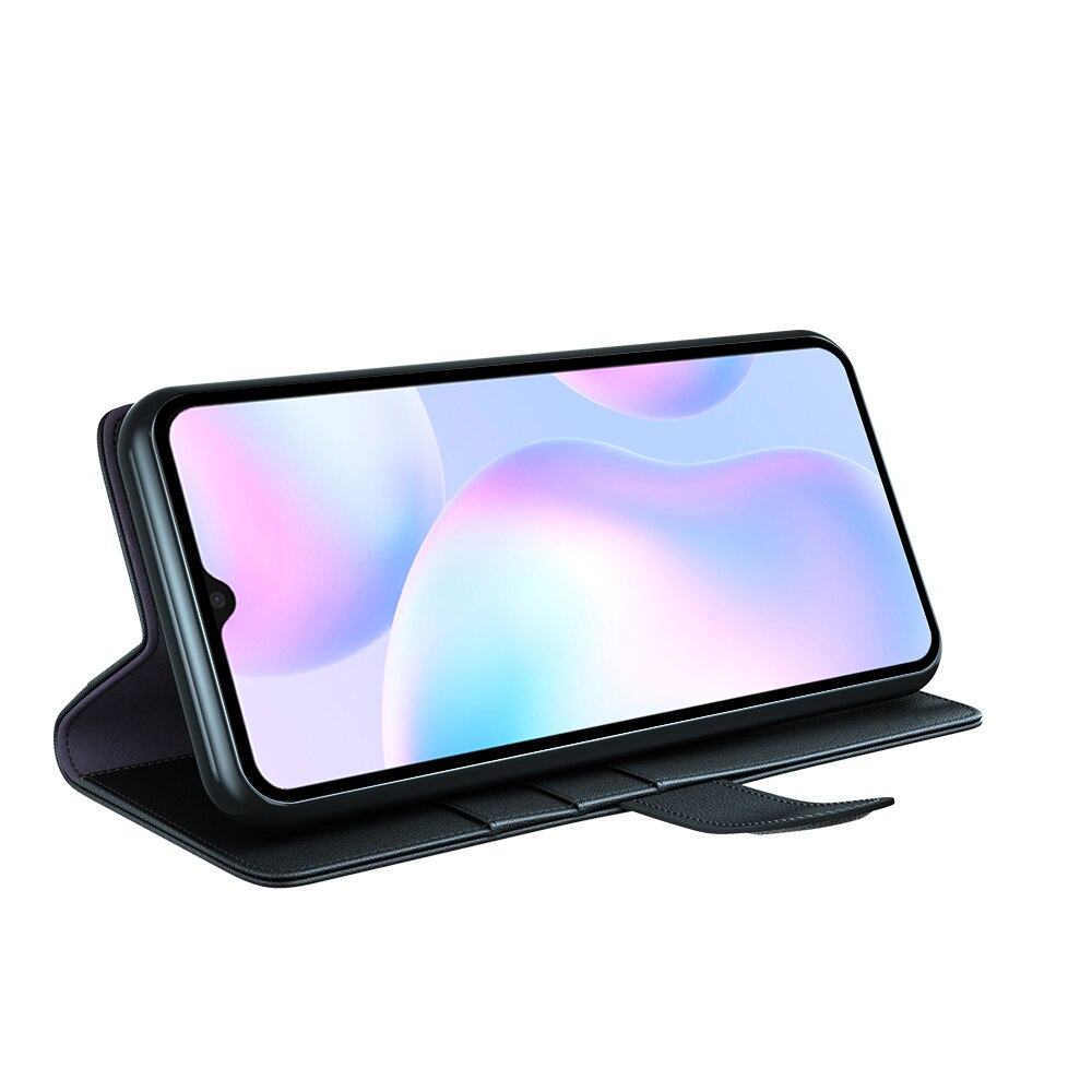 Funda de cuero genuino Xiaomi Redmi 9AT, negro