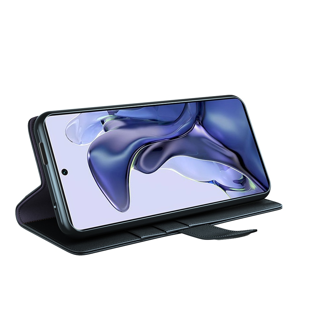 Funda de cuero genuino Xiaomi 11T/11T Pro, Marrón