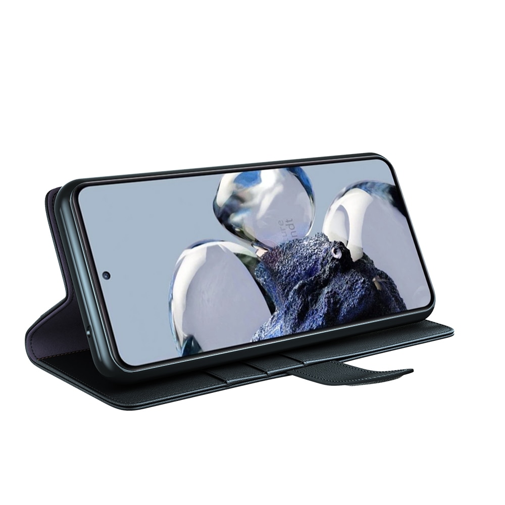 Funda de cuero genuino Xiaomi 12T/12T Pro, Negro