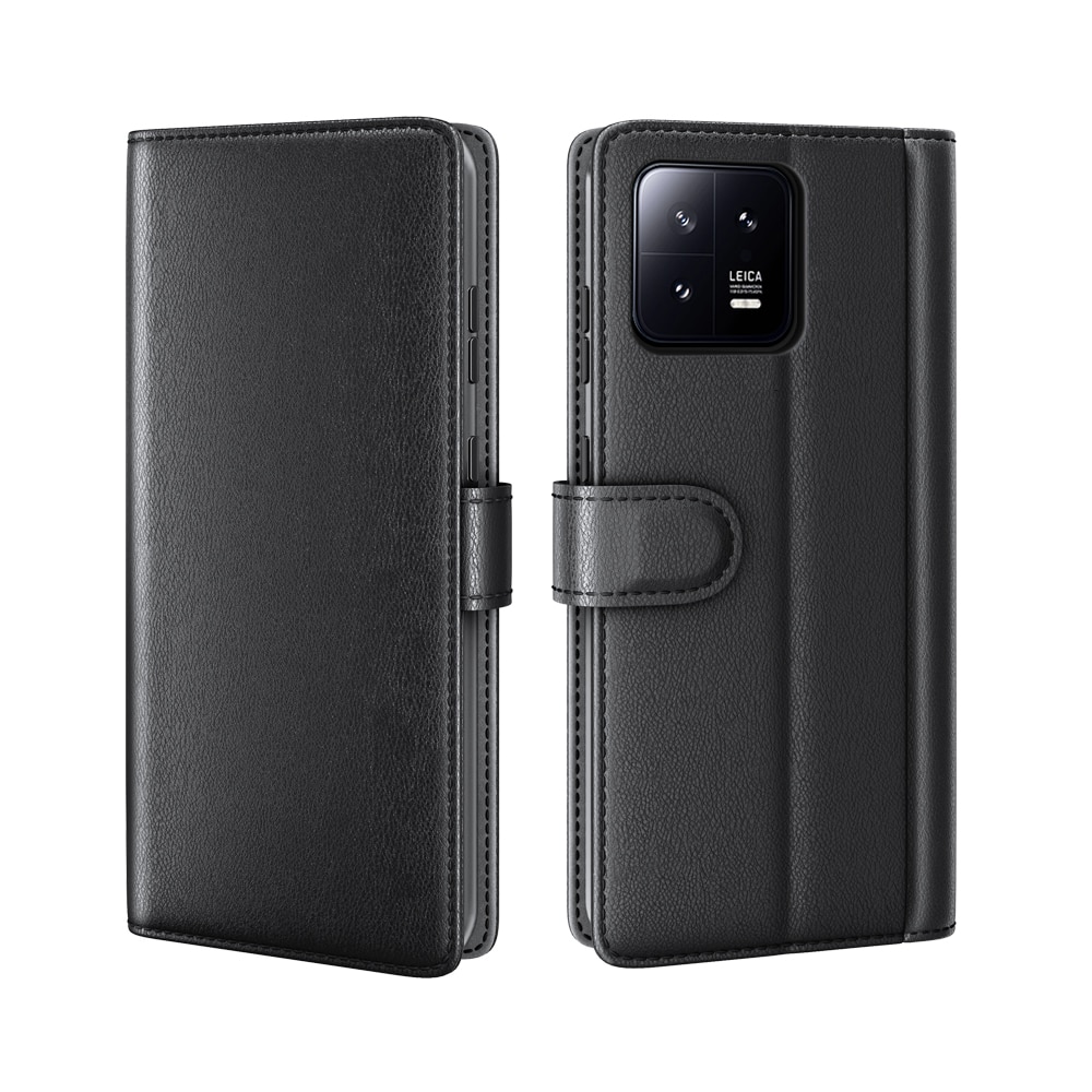 Funda de cuero genuino Xiaomi 13, Negro