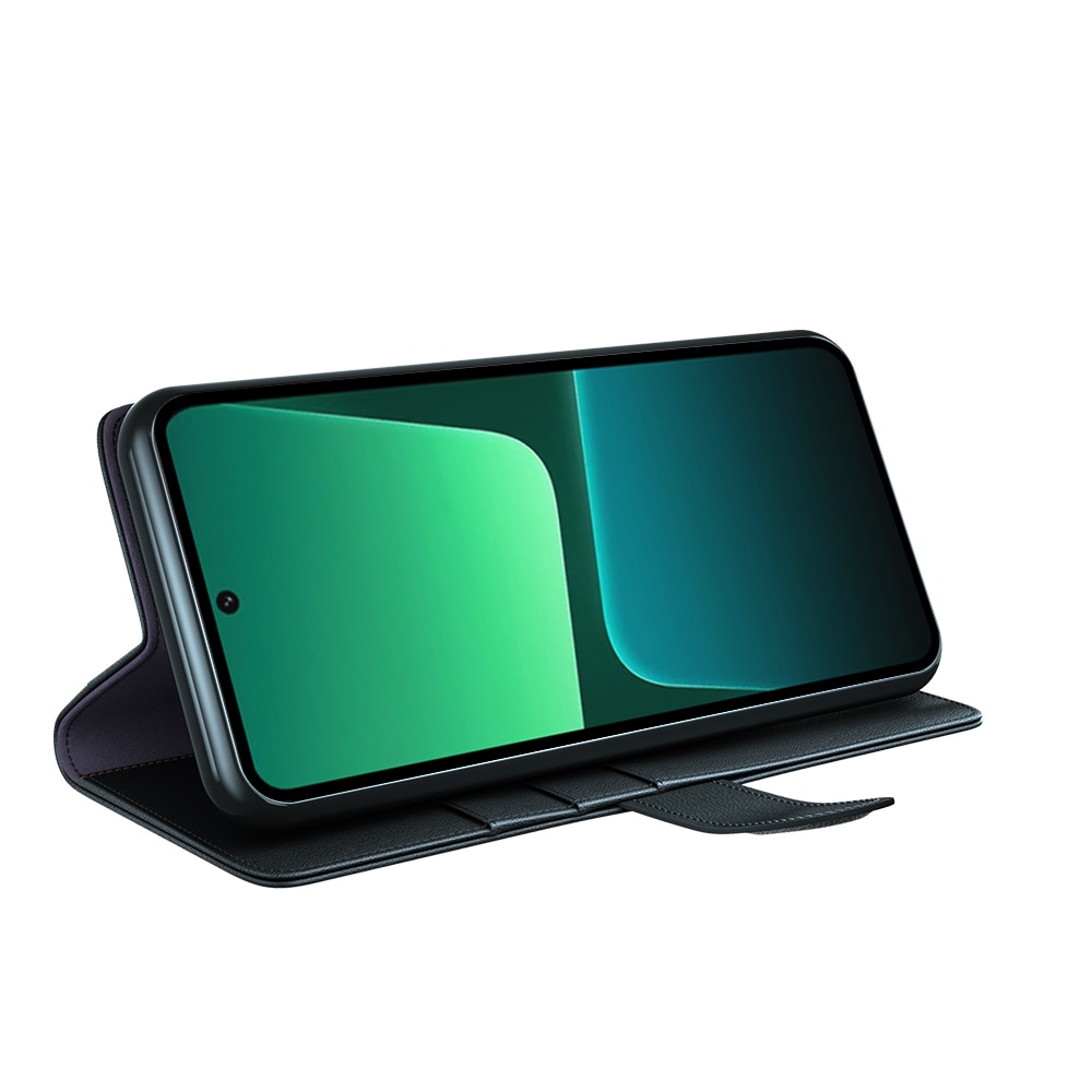 Funda de cuero genuino Xiaomi 13 Pro, Negro