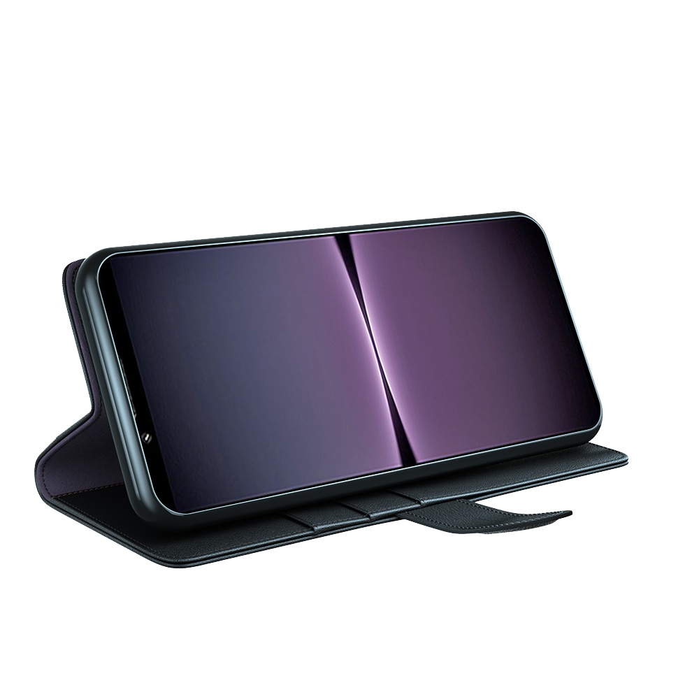 Funda de cuero genuino Sony Xperia 1 IV, Negro