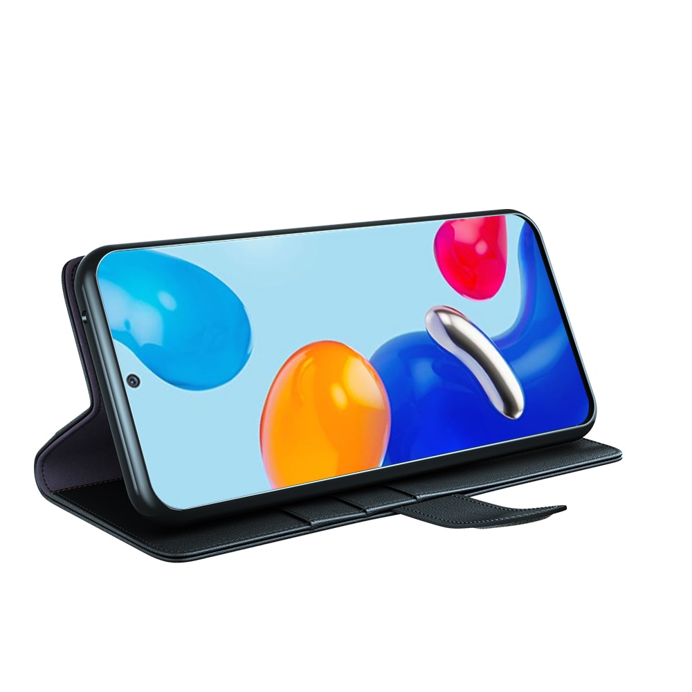 Funda de cuero genuino Xiaomi Redmi Note 11, Negro
