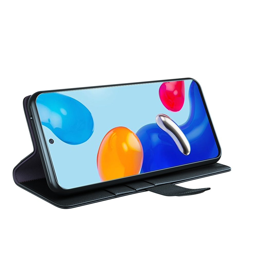 Funda de cuero genuino Xiaomi Redmi Note 11 Pro, Negro