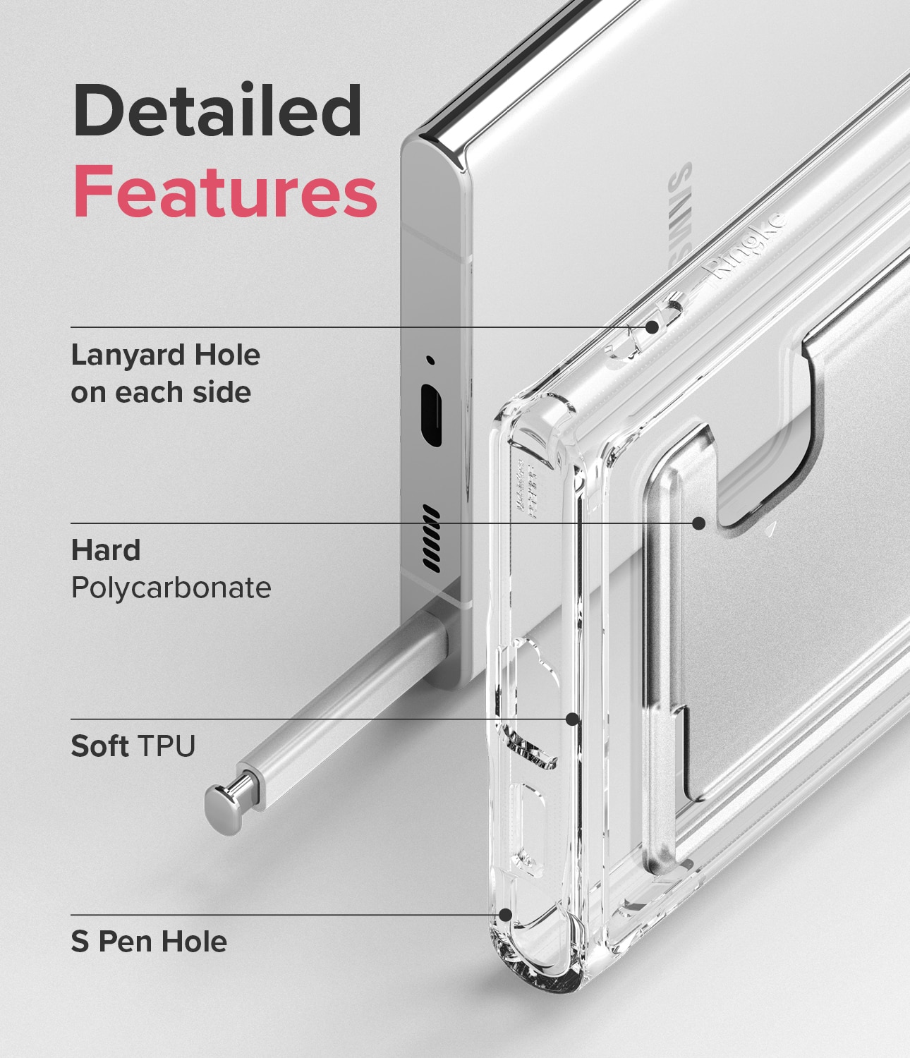 Funda Fusion Card Samsung Galaxy S22 Ultra transparente