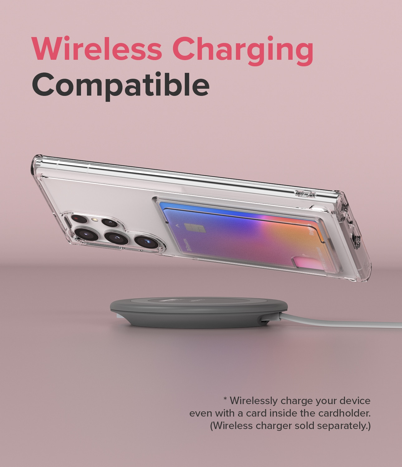 Funda Fusion Card Samsung Galaxy S22 Ultra transparente
