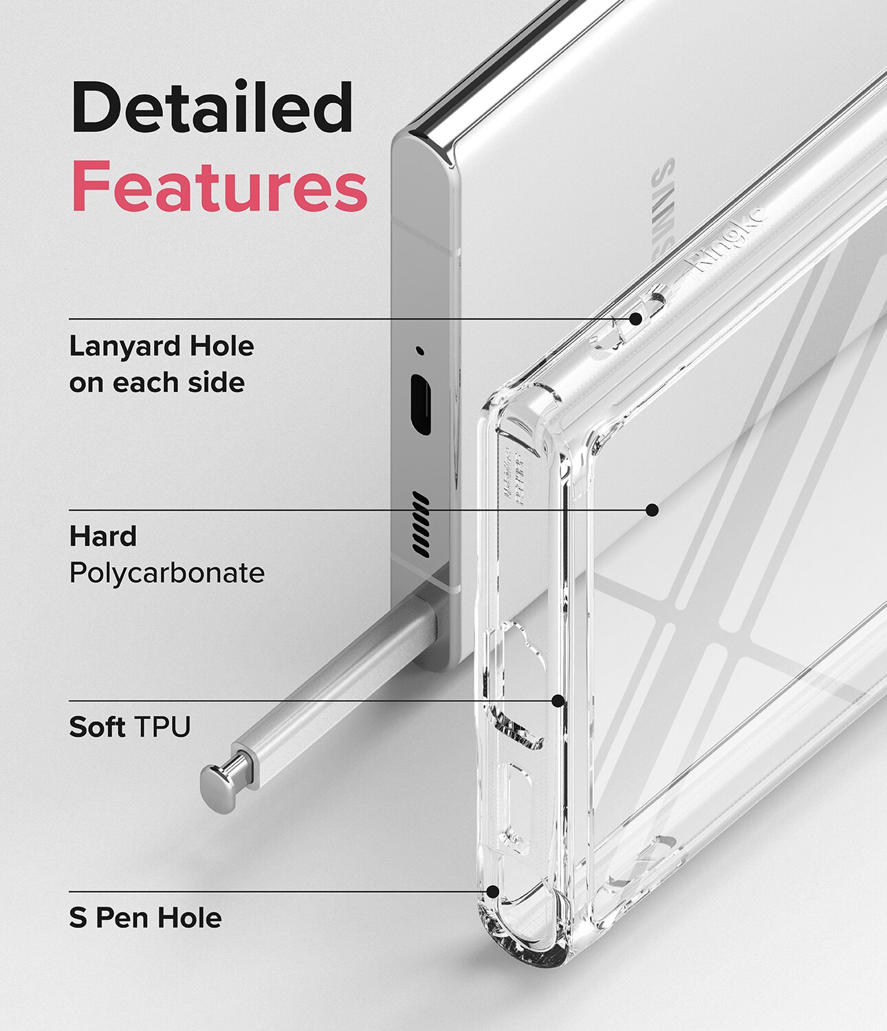 Funda Fusion Samsung Galaxy S22 Ultra Transparente