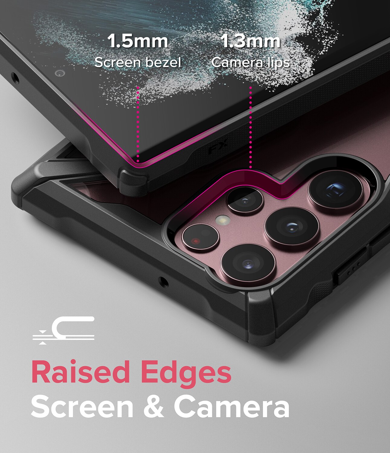 Funda Fusion X Samsung Galaxy S22 Ultra Negro