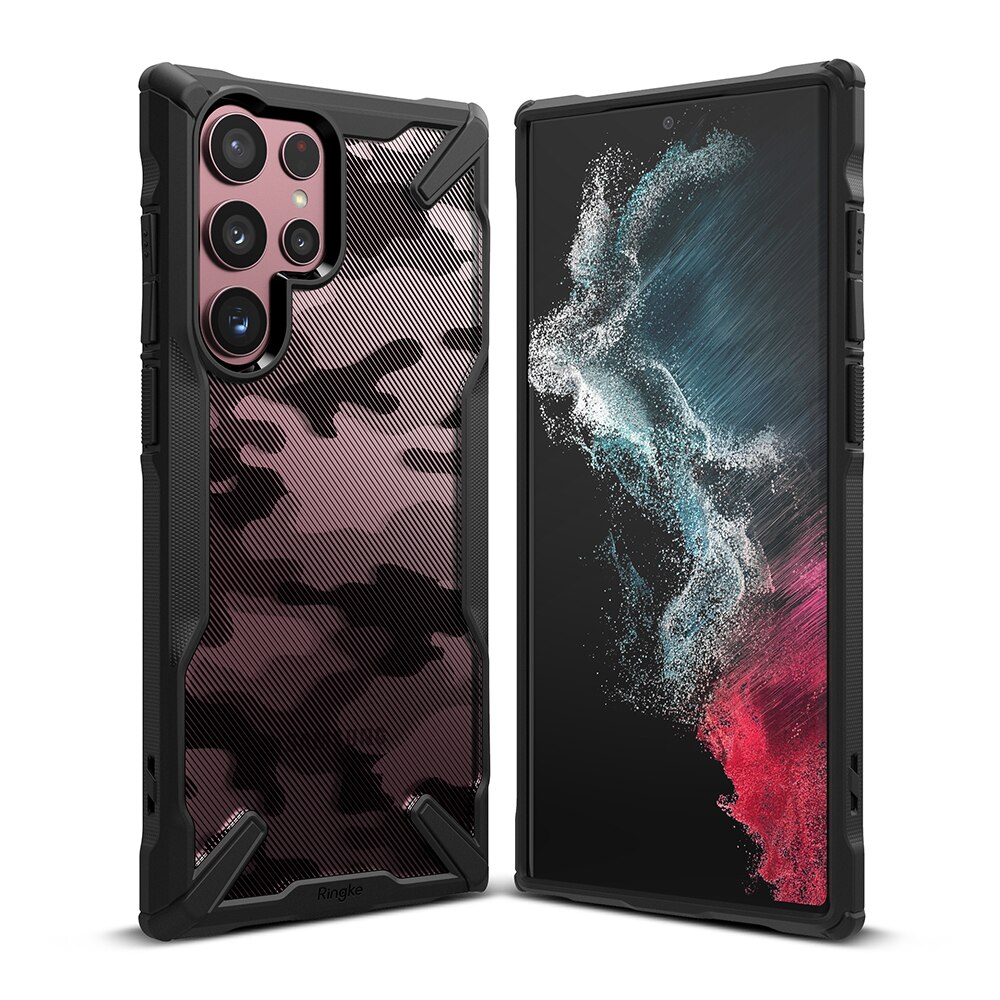 Funda Fusion X Design Samsung Galaxy S22 Ultra Camo Black