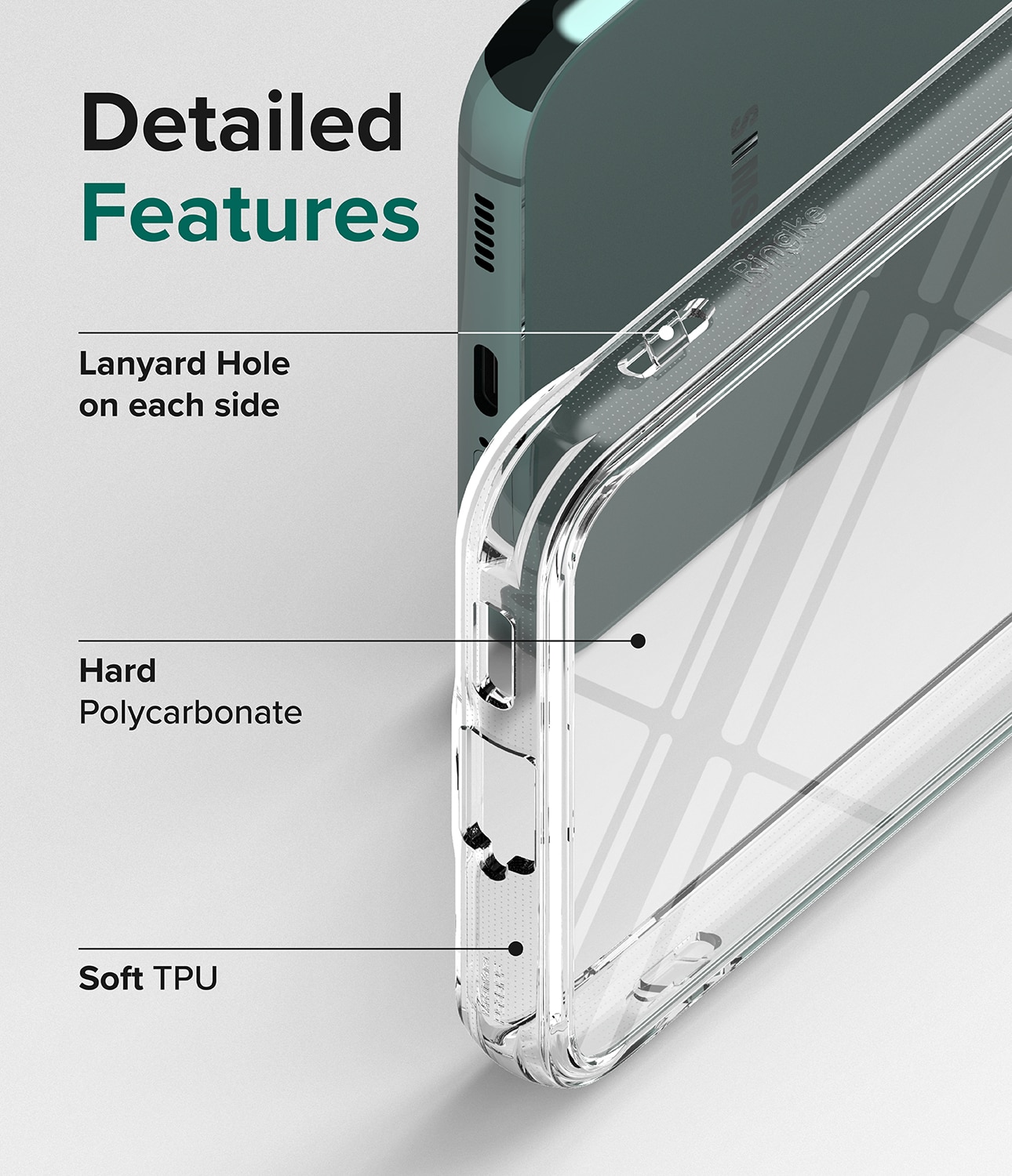 Funda Fusion Samsung Galaxy S22 Transparente