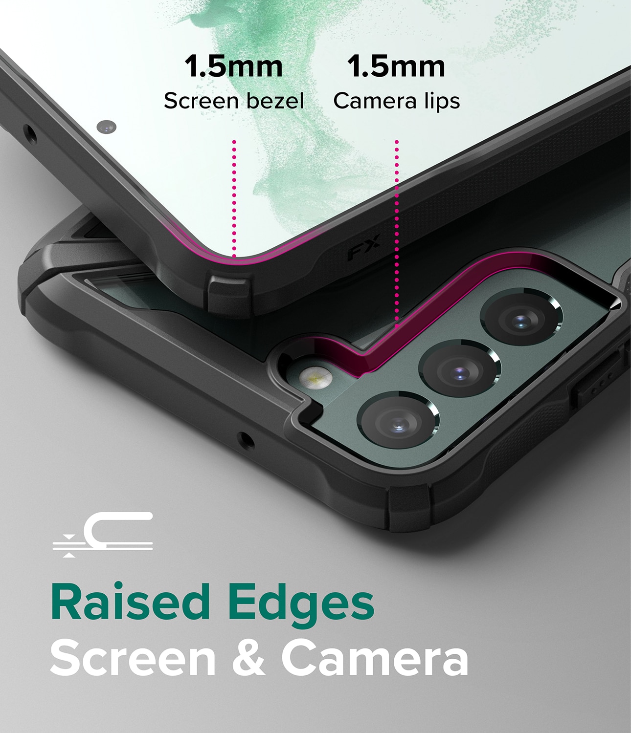 Funda Fusion X Samsung Galaxy S22 Plus Negro