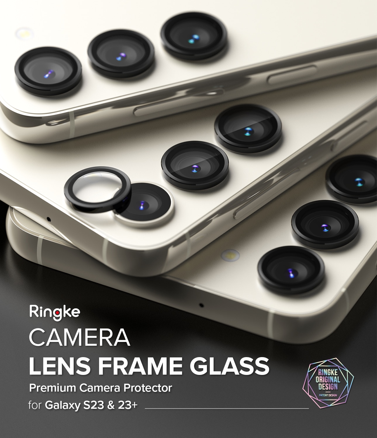 Camera Lens Frame Glass Samsung Galaxy S23/Galaxy S23 Plus Negro