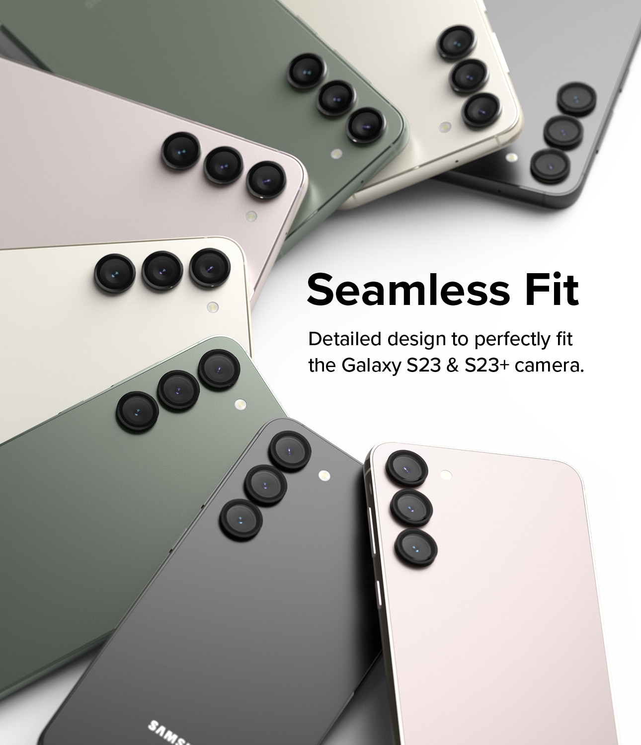 Camera Lens Frame Glass Samsung Galaxy S23/Galaxy S23 Plus Negro
