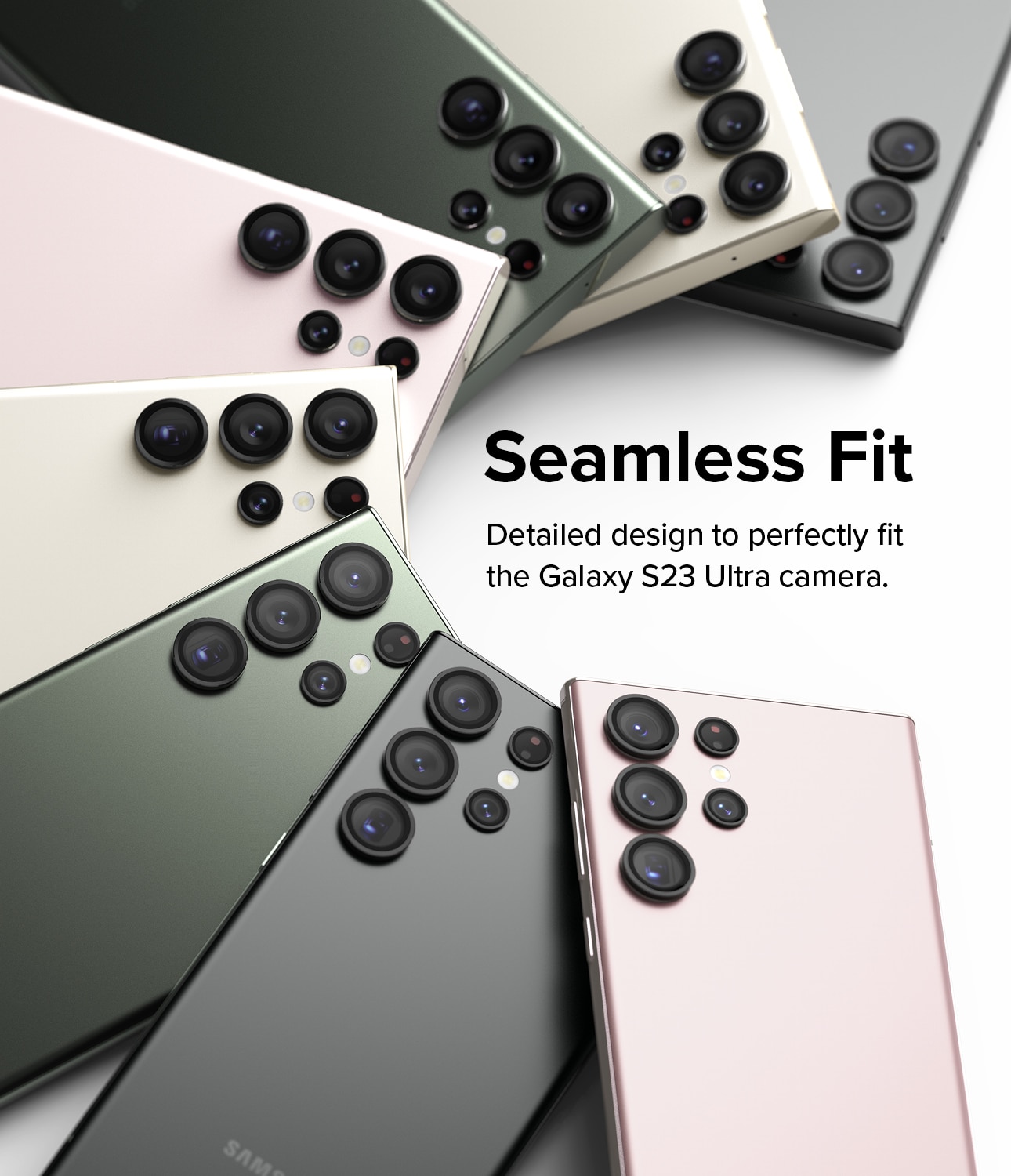 Camera Lens Frame Glass Samsung Galaxy S23 Ultra Black