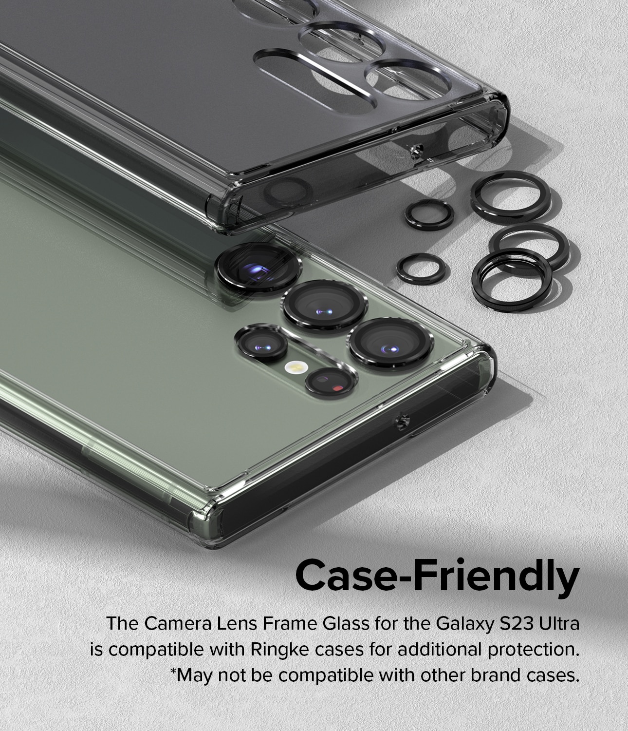 Camera Lens Frame Glass Samsung Galaxy S23 Ultra Negro