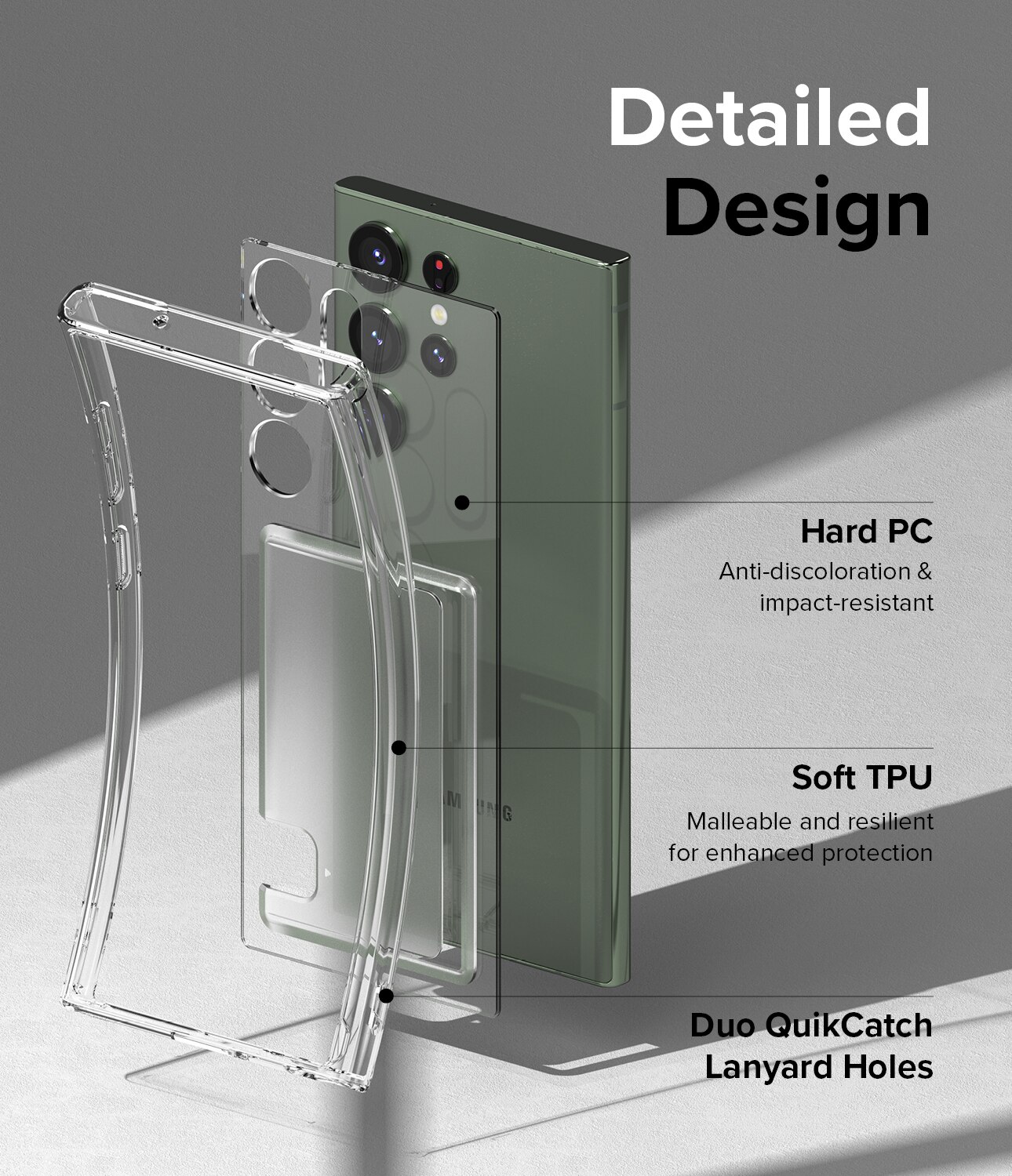 Funda Fusion Card Samsung Galaxy S23 Ultra transparente