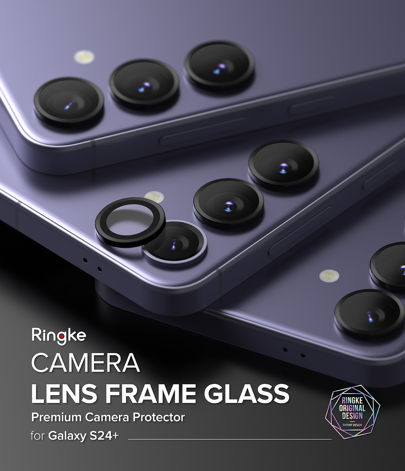 Camera Lens Frame Glass Samsung Galaxy S24 Plus Negro