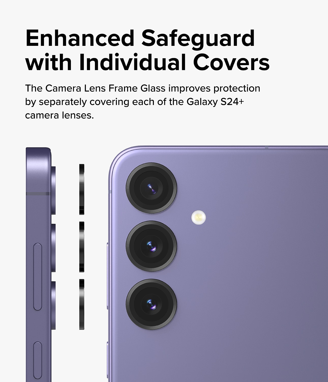 Camera Lens Frame Glass Samsung Galaxy S24 Plus Negro