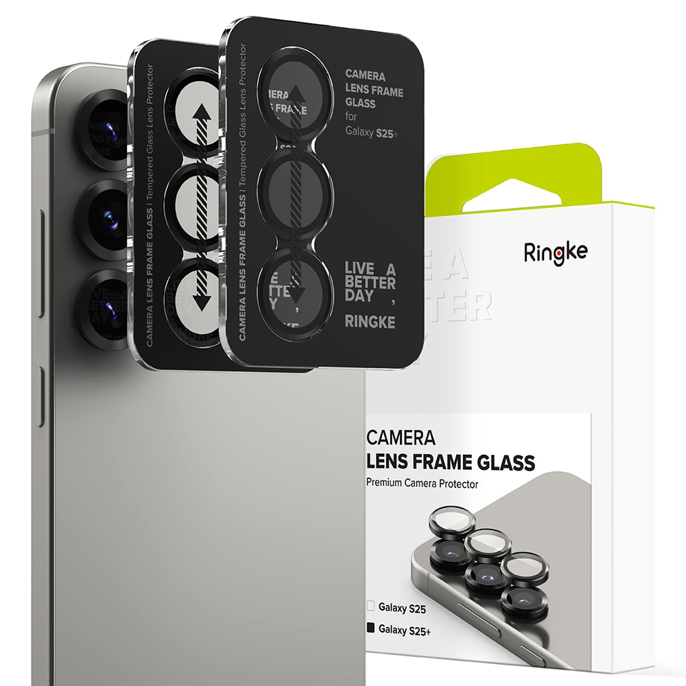 Camera Lens Frame Glass (2 piezas) Samsung Galaxy S25 Plus Black