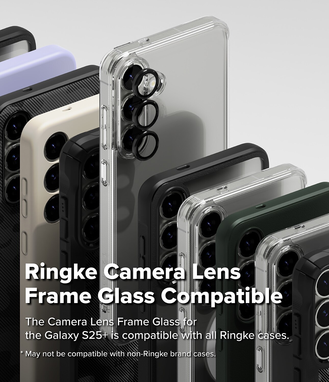 Camera Lens Frame Glass (2 piezas) Samsung Galaxy S25 Plus Black