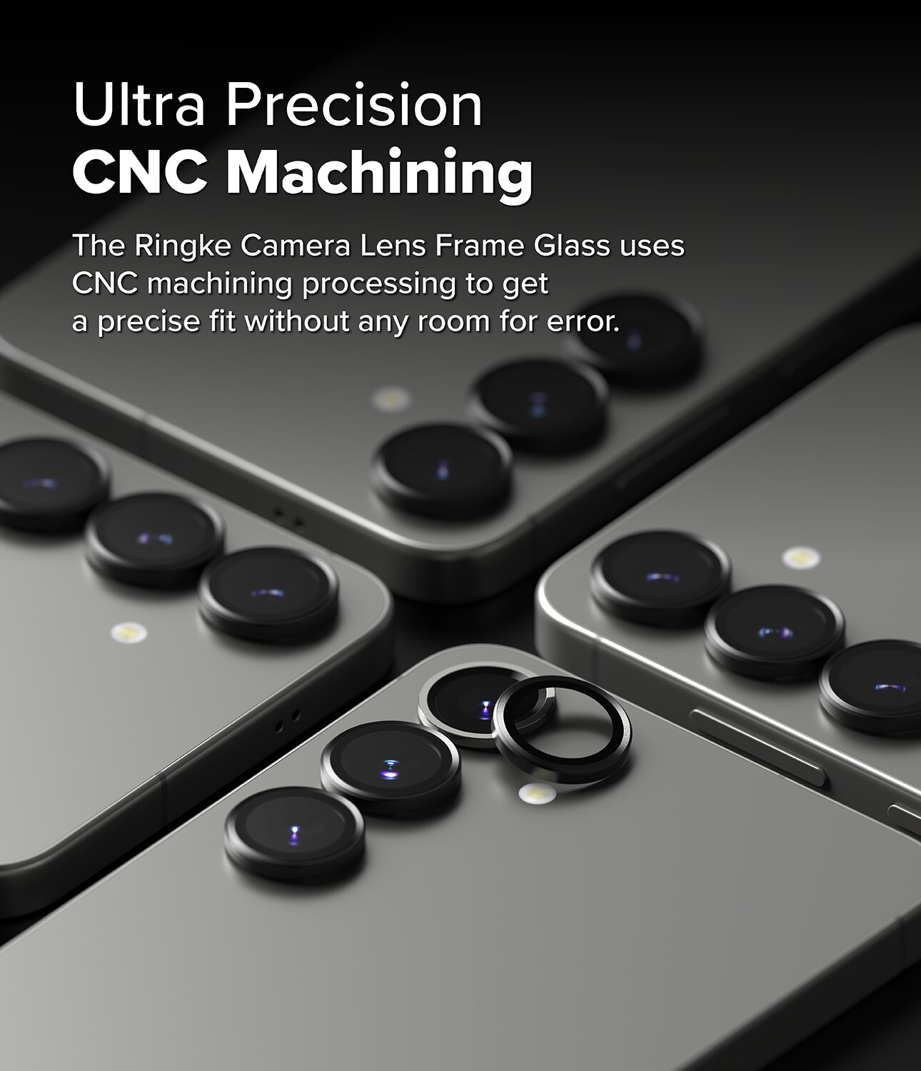 Camera Lens Frame Glass (2 piezas) Samsung Galaxy S25 Plus Black
