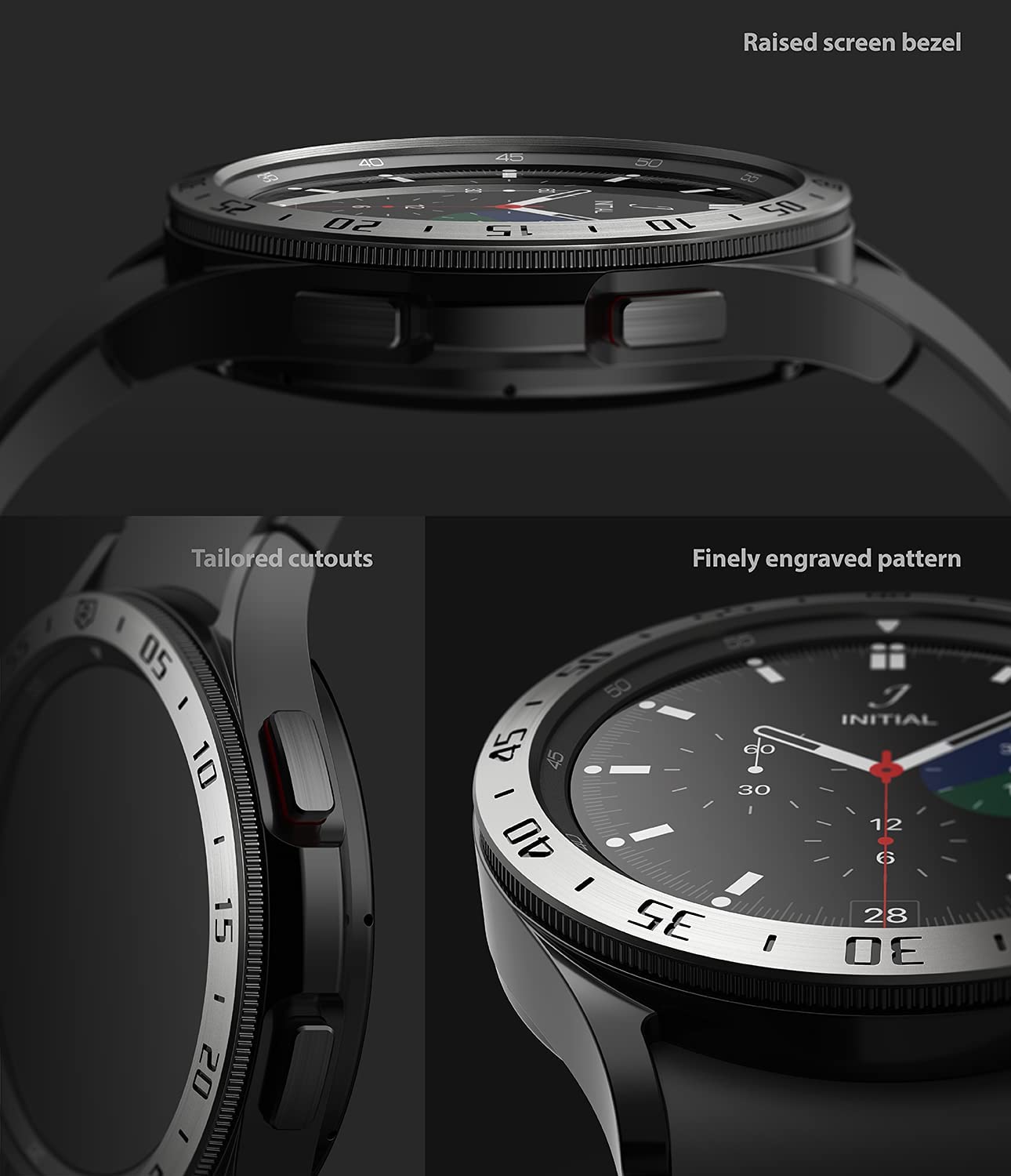 Bezel Styling Samsung Galaxy Watch 4 Classic 42mm Plata