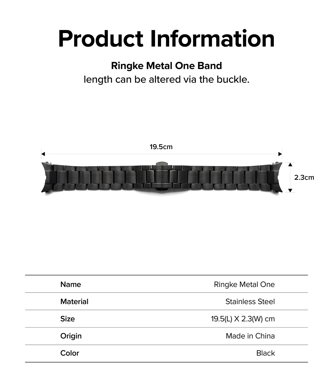 Metal One Correa Samsung Galaxy Watch 4/5 44mm Black