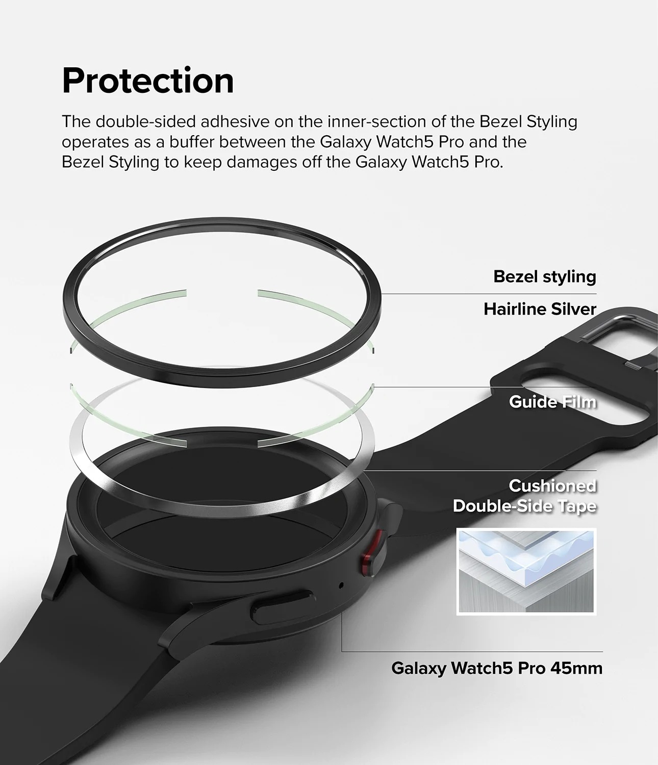 Bezel Styling Samsung Galaxy Watch 5 Pro 45mm Negro
