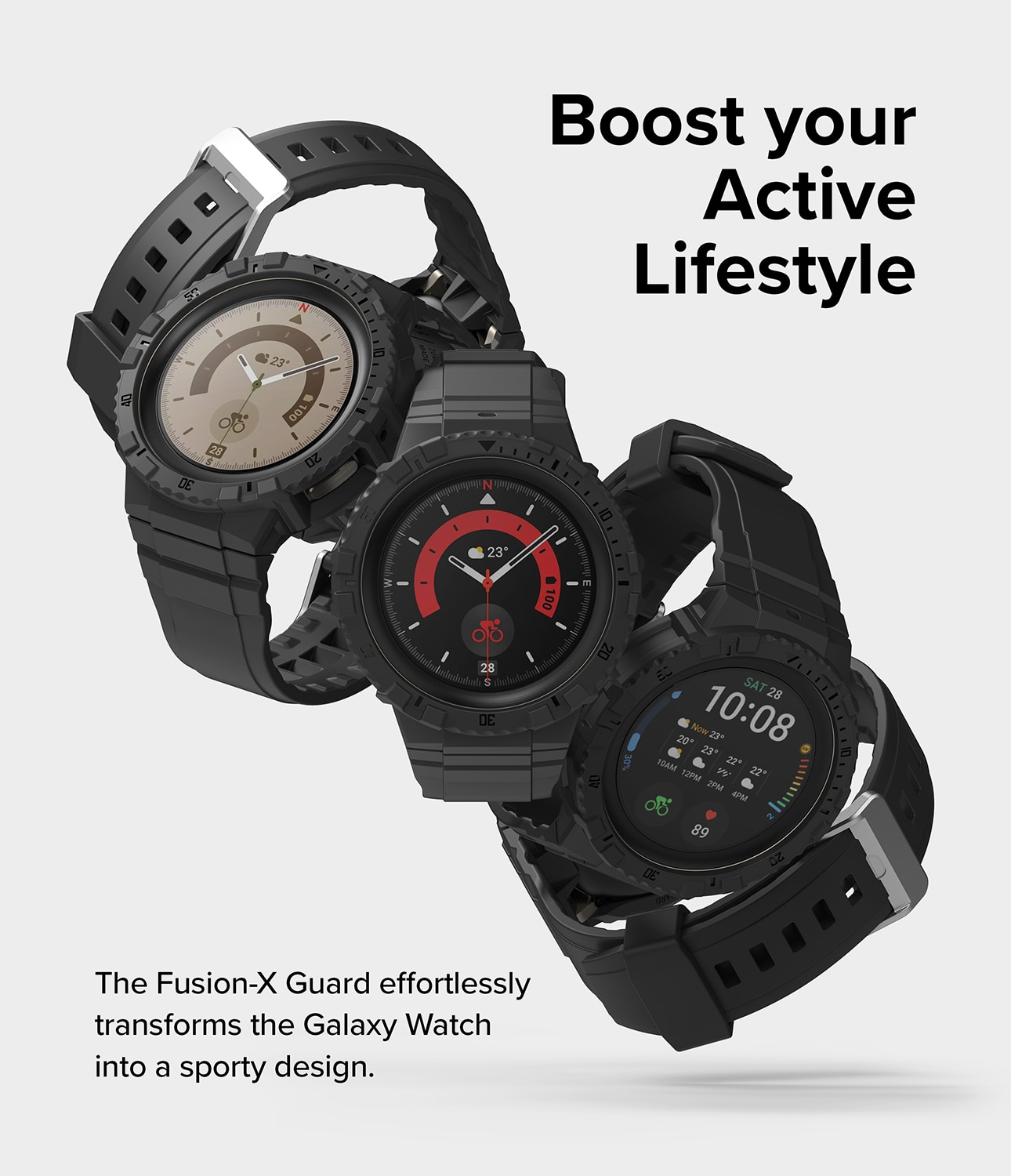 Fusion-X Guard Case+Band Samsung Galaxy Watch 5 Pro Black