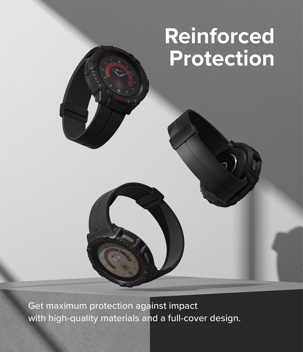 Fusion X Funda Samsung Galaxy Watch 5 Pro 45mm Black (Red Index)