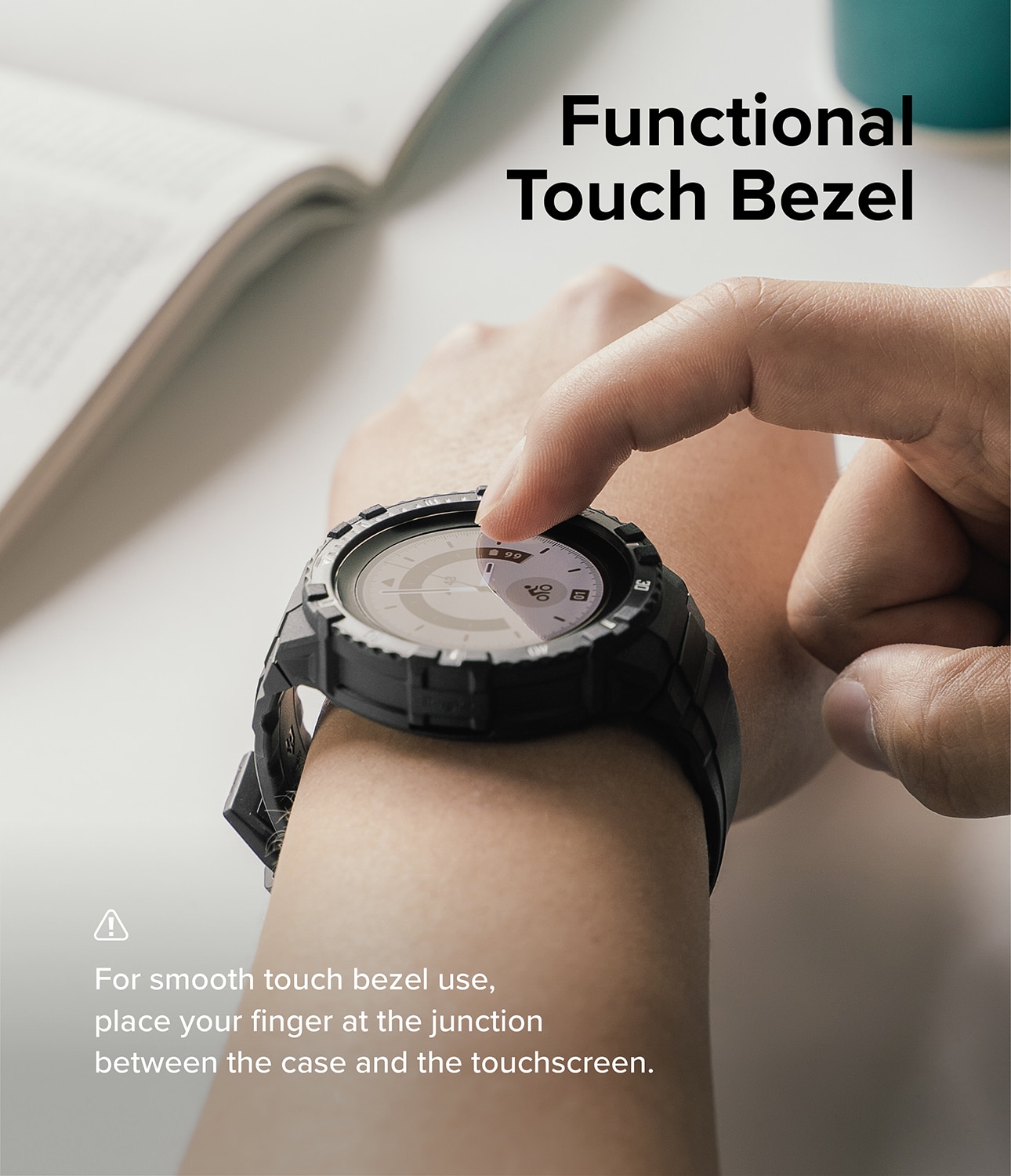 Fusion X Funda Samsung Galaxy Watch 5 Pro 45mm Black (White Index)
