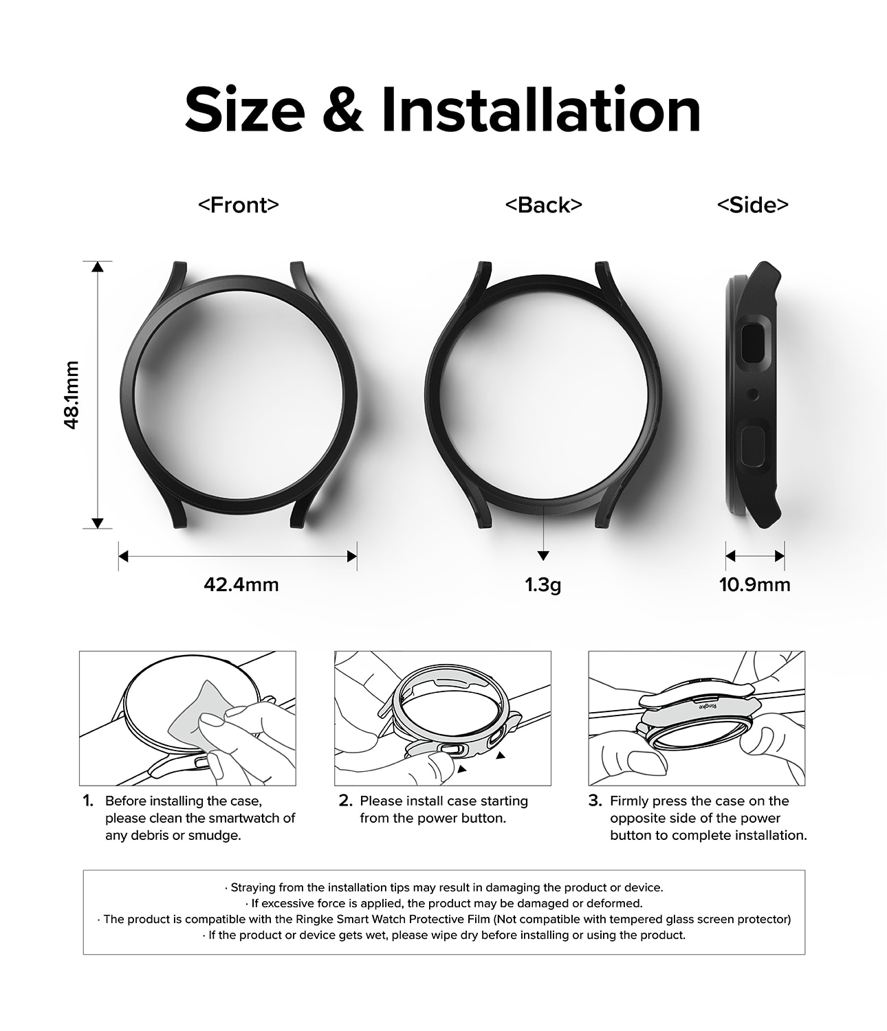 Funda Slim (2 piezas) Samsung Galaxy Watch 5 44mm Multi color/patrón