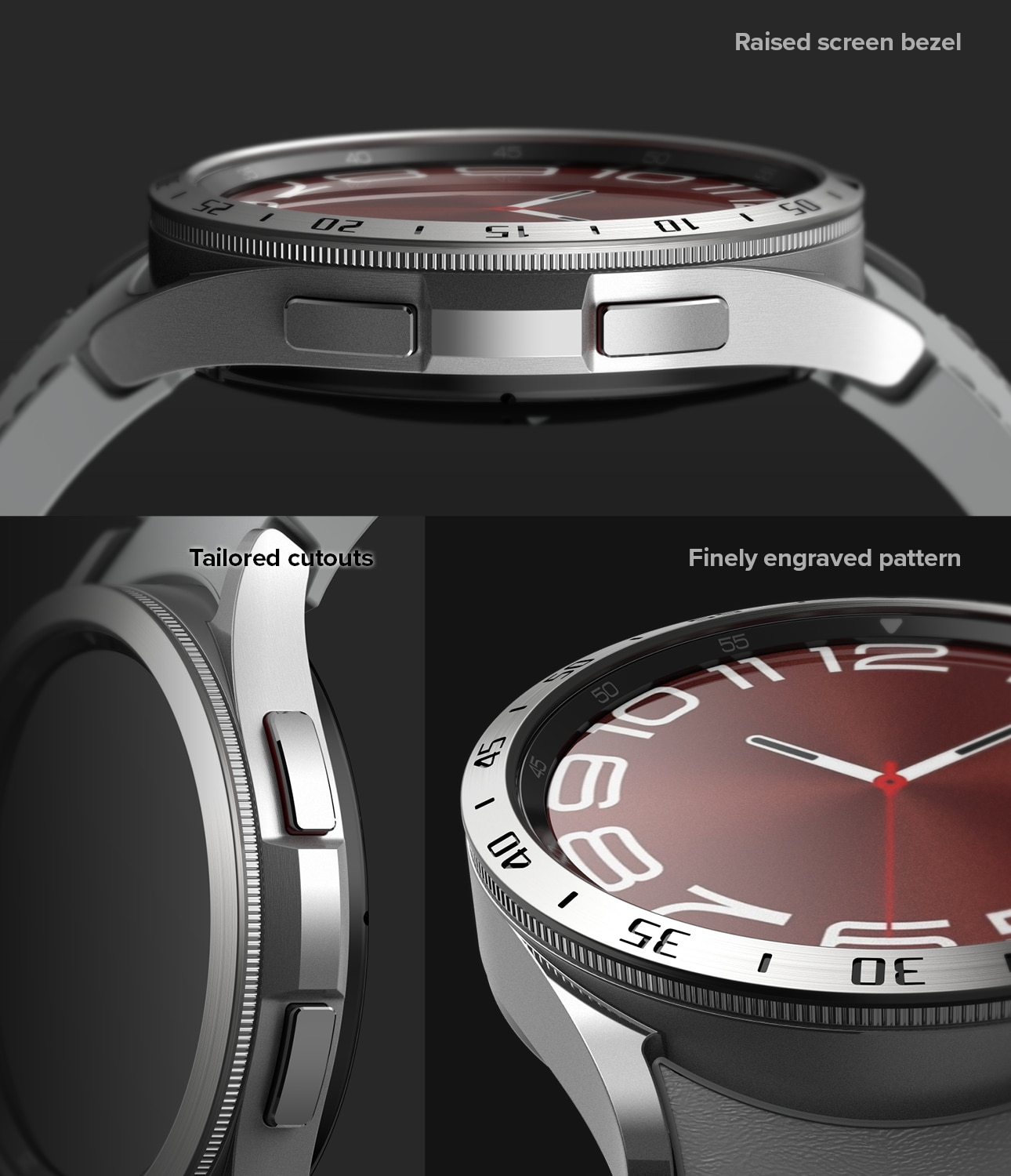 Bezel Styling Samsung Galaxy Watch 6 Classic 43mm plata