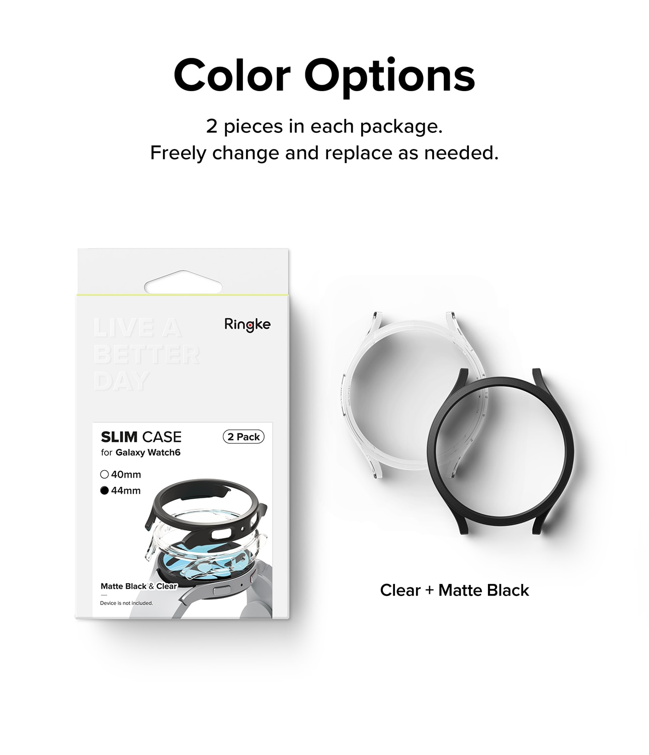 Funda Slim (2 piezas) Samsung Galaxy Watch 6 44mm Multi color/patrón