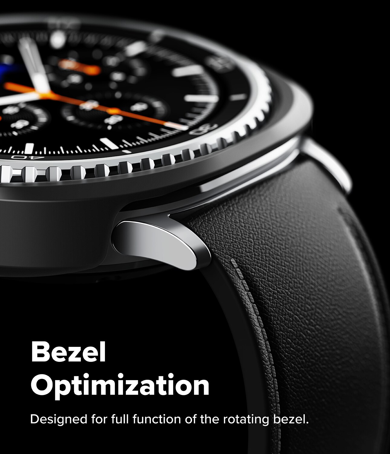Funda Slim (2 piezas) Samsung Galaxy Watch 8 Classic Matte Black & Clear