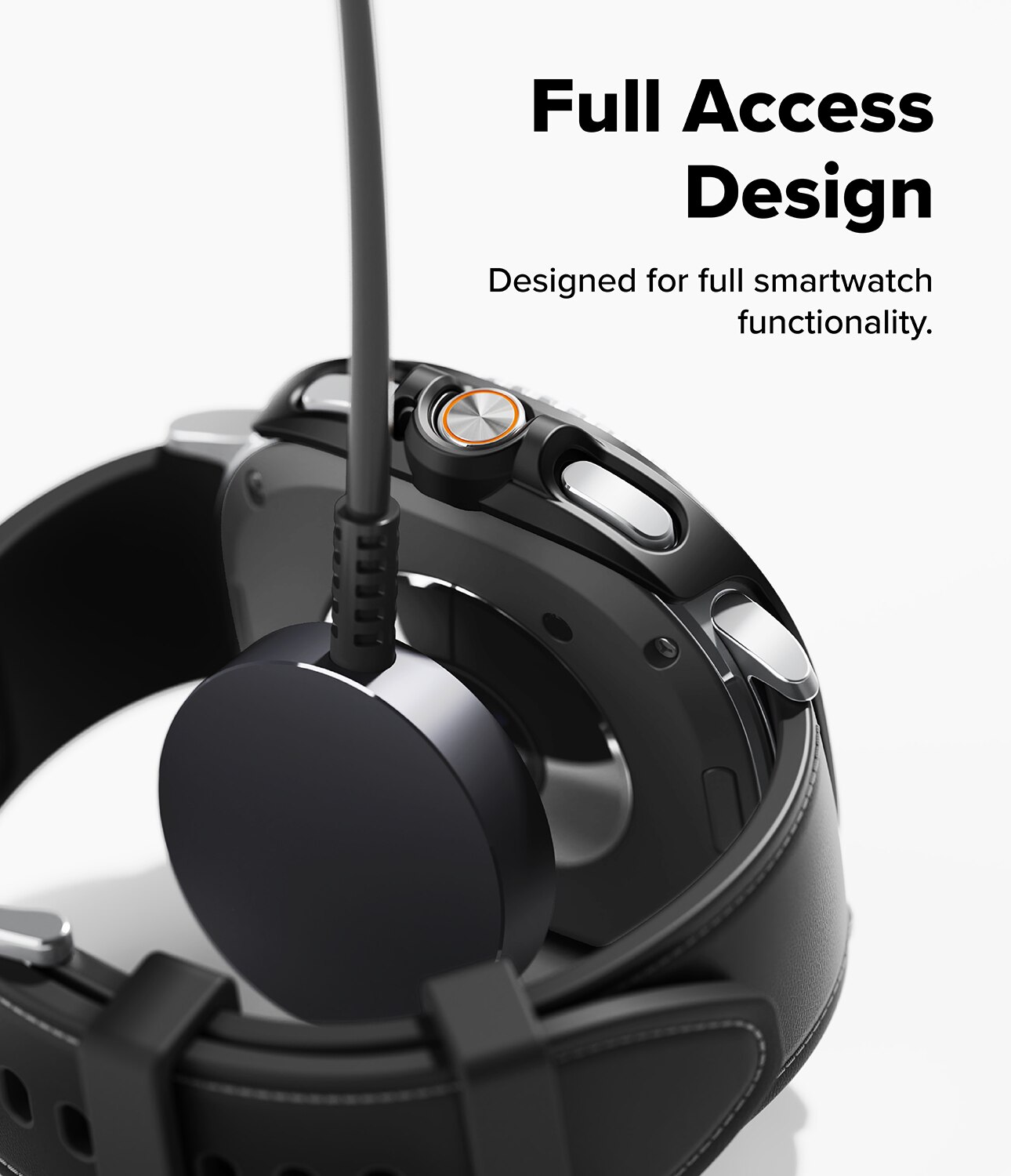 Funda Slim (2 piezas) Samsung Galaxy Watch 8 Classic Matte Black & Clear