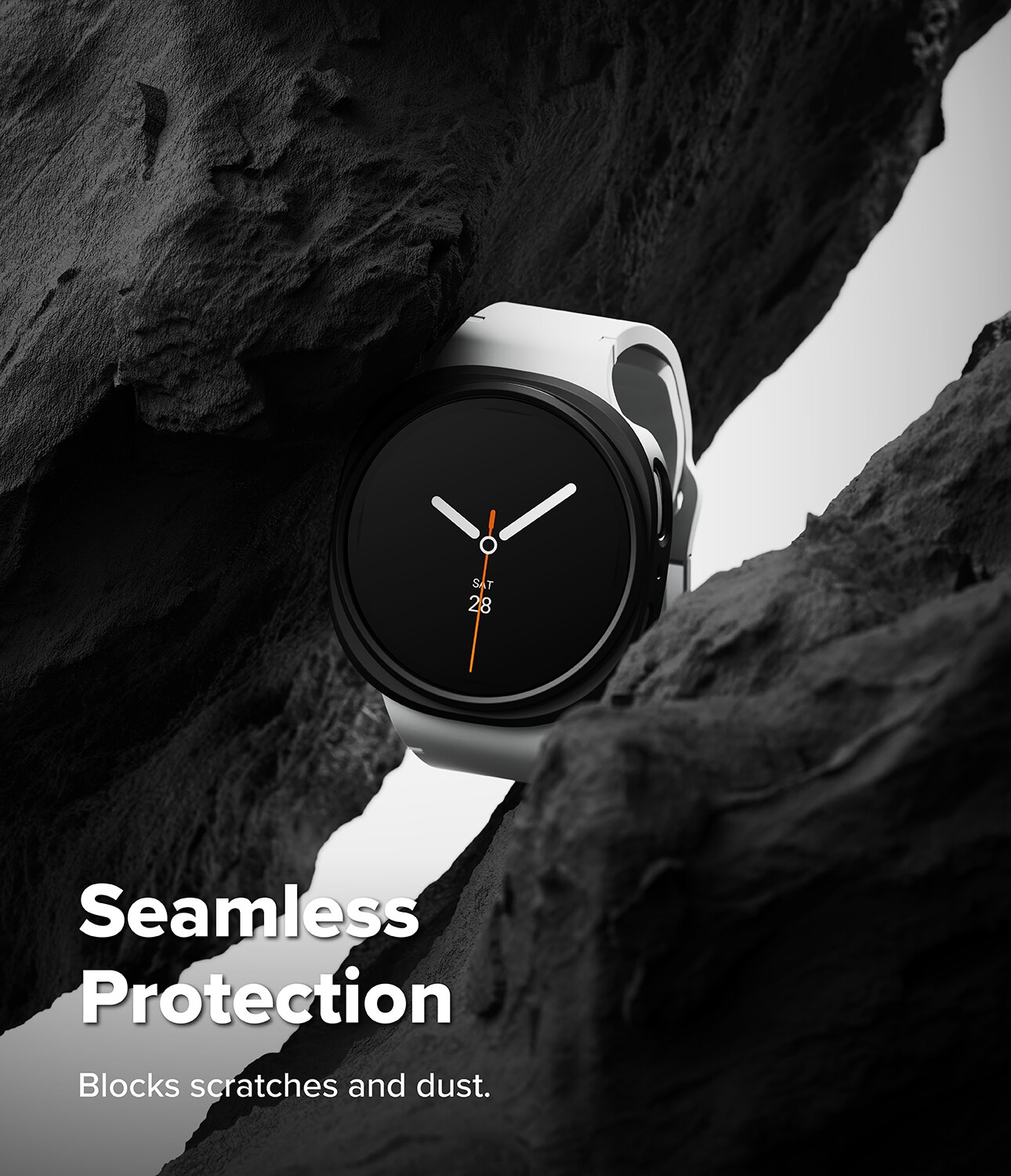 Funda Slim (2 piezas) Samsung Galaxy Watch 8 40mm Matte Black & Clear