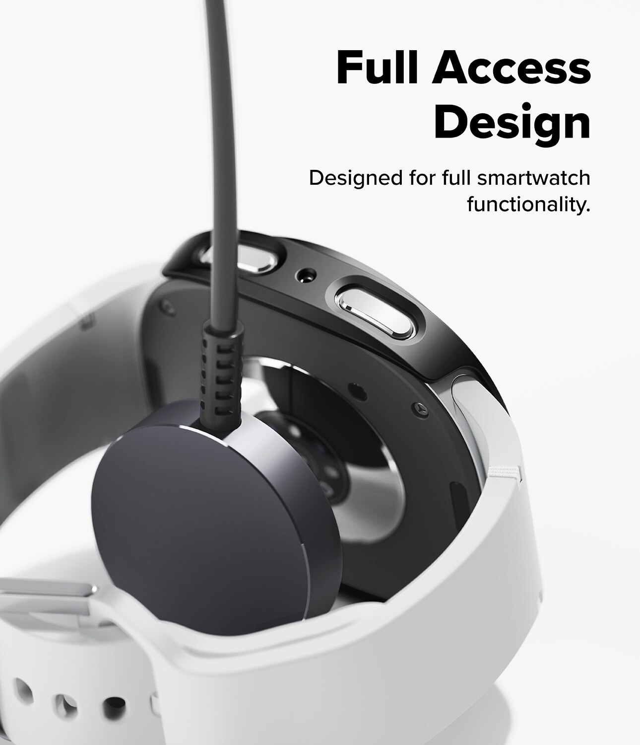 Funda Slim (2 piezas) Samsung Galaxy Watch 8 40mm Matte Black & Clear
