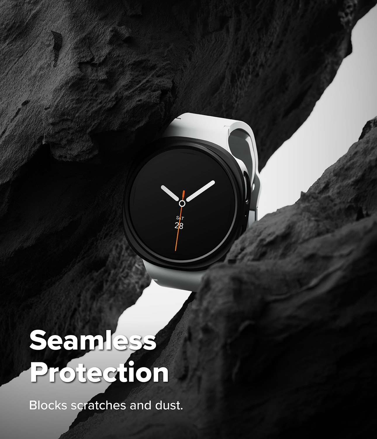 Funda Slim (2 piezas) Samsung Galaxy Watch 8 44mm Matte Black & Clear