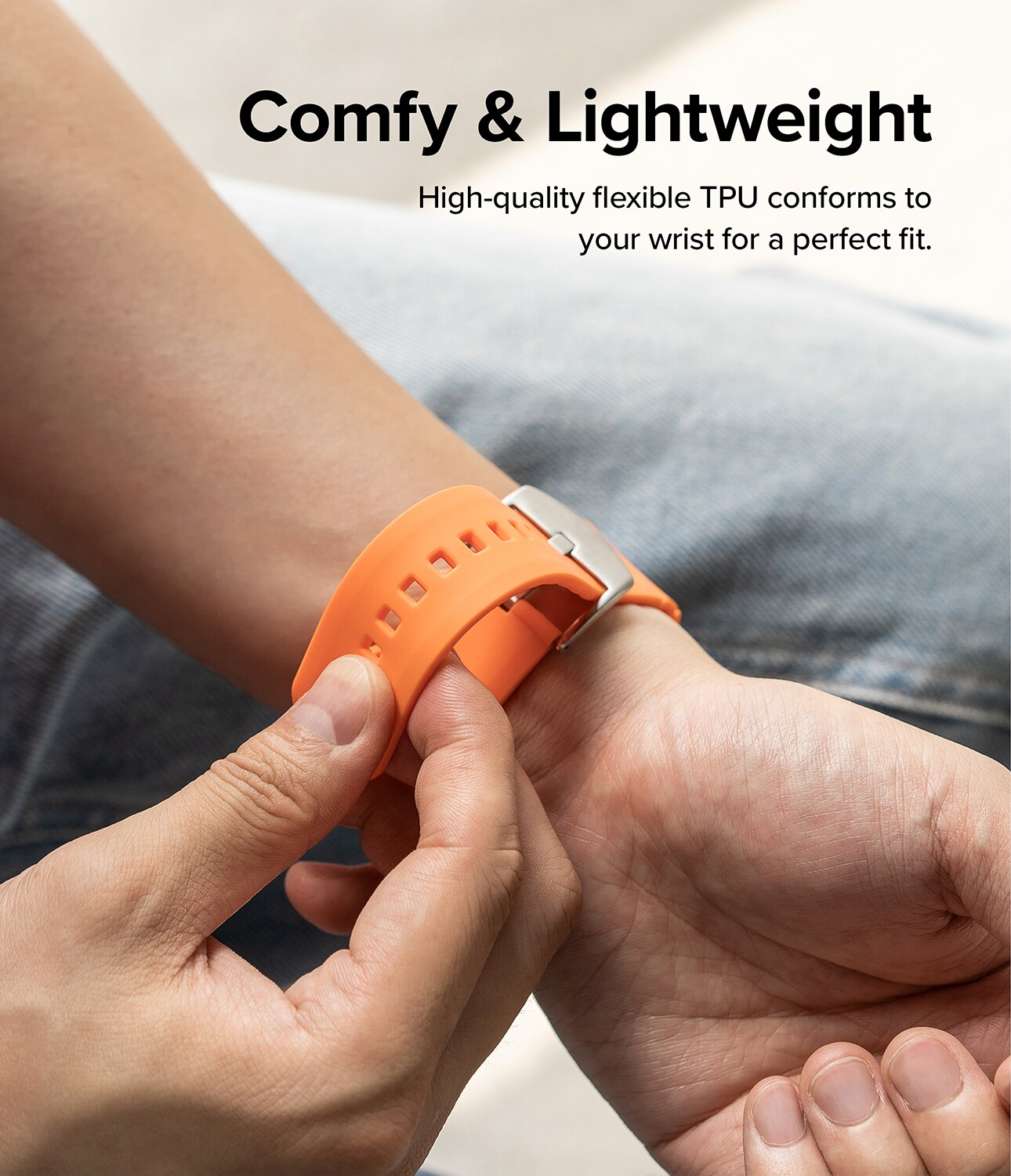 Rubber One Bold Band Samsung Galaxy Watch 4 44mm Orange