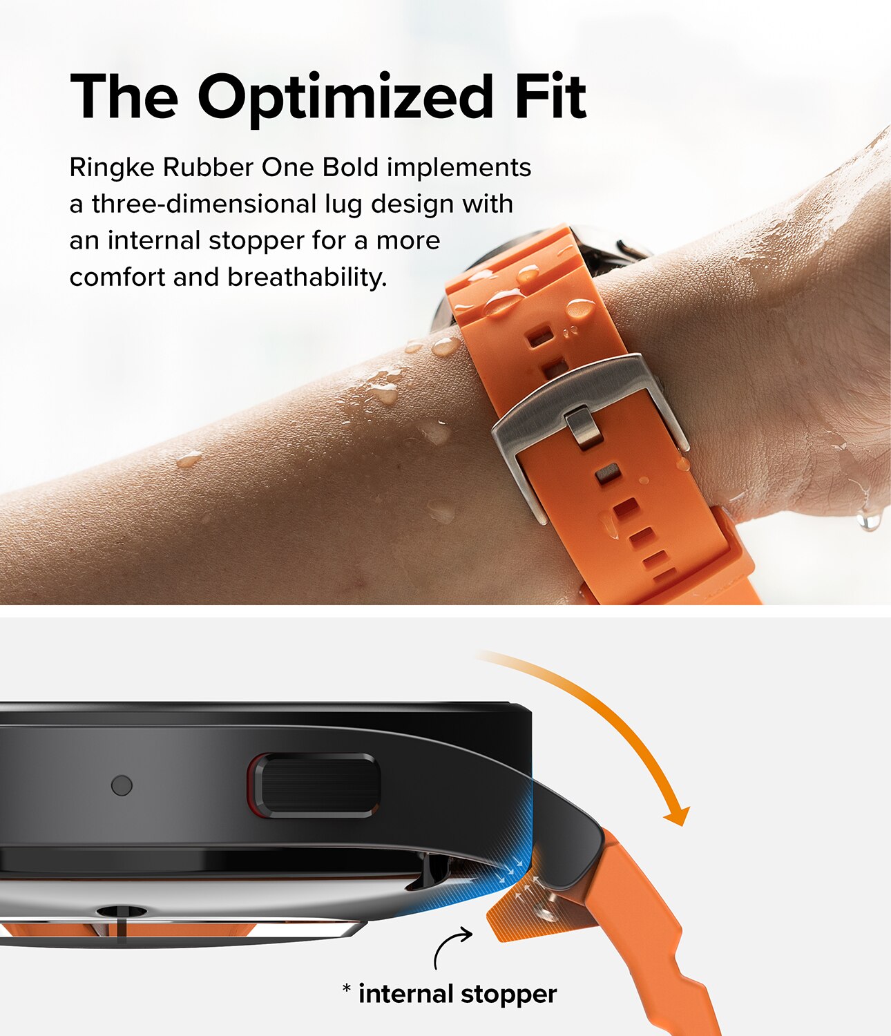 Rubber One Bold Band Samsung Galaxy Watch 4 44mm Orange