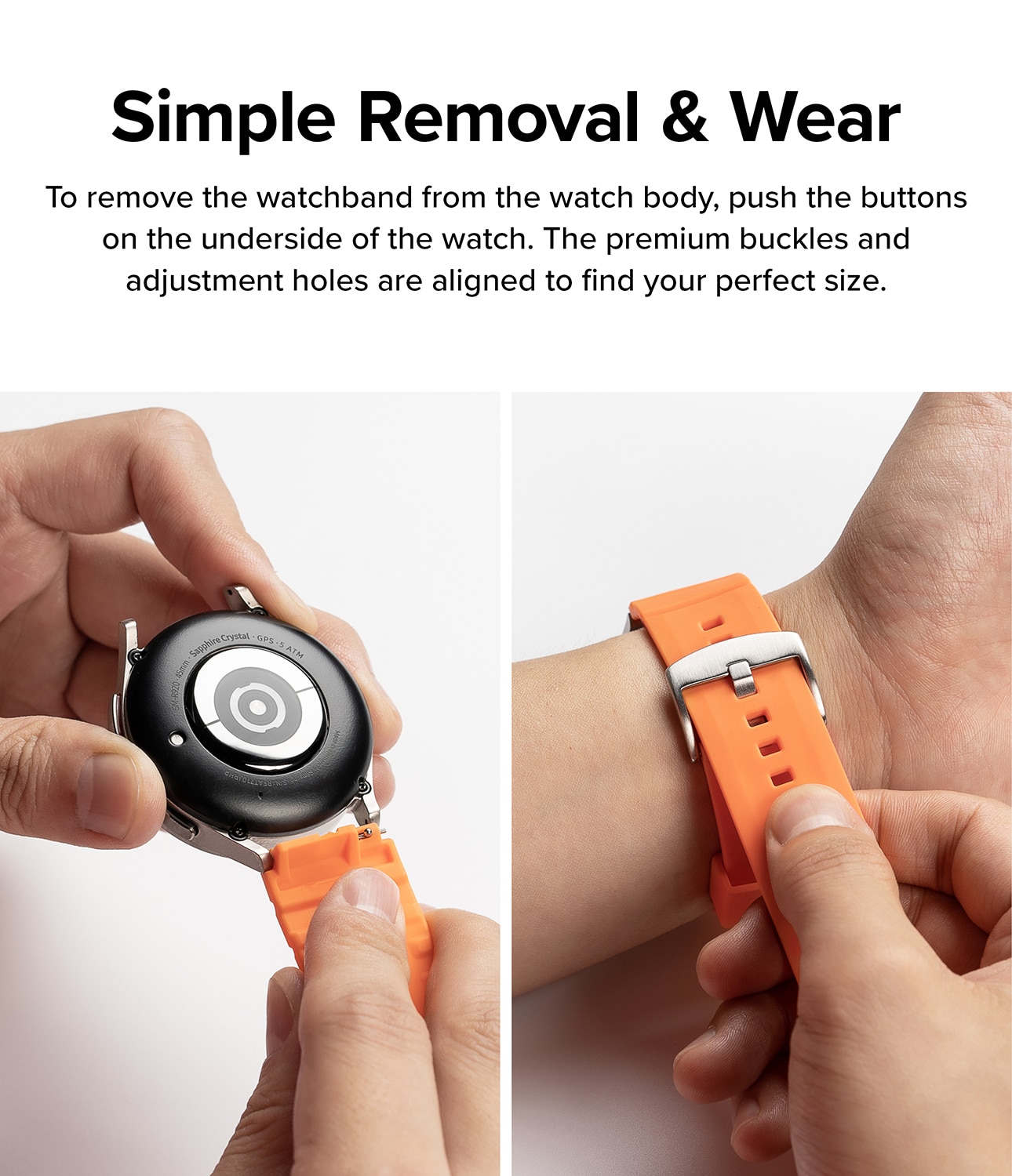 Rubber One Bold Band Samsung Galaxy Watch 4 44mm Orange