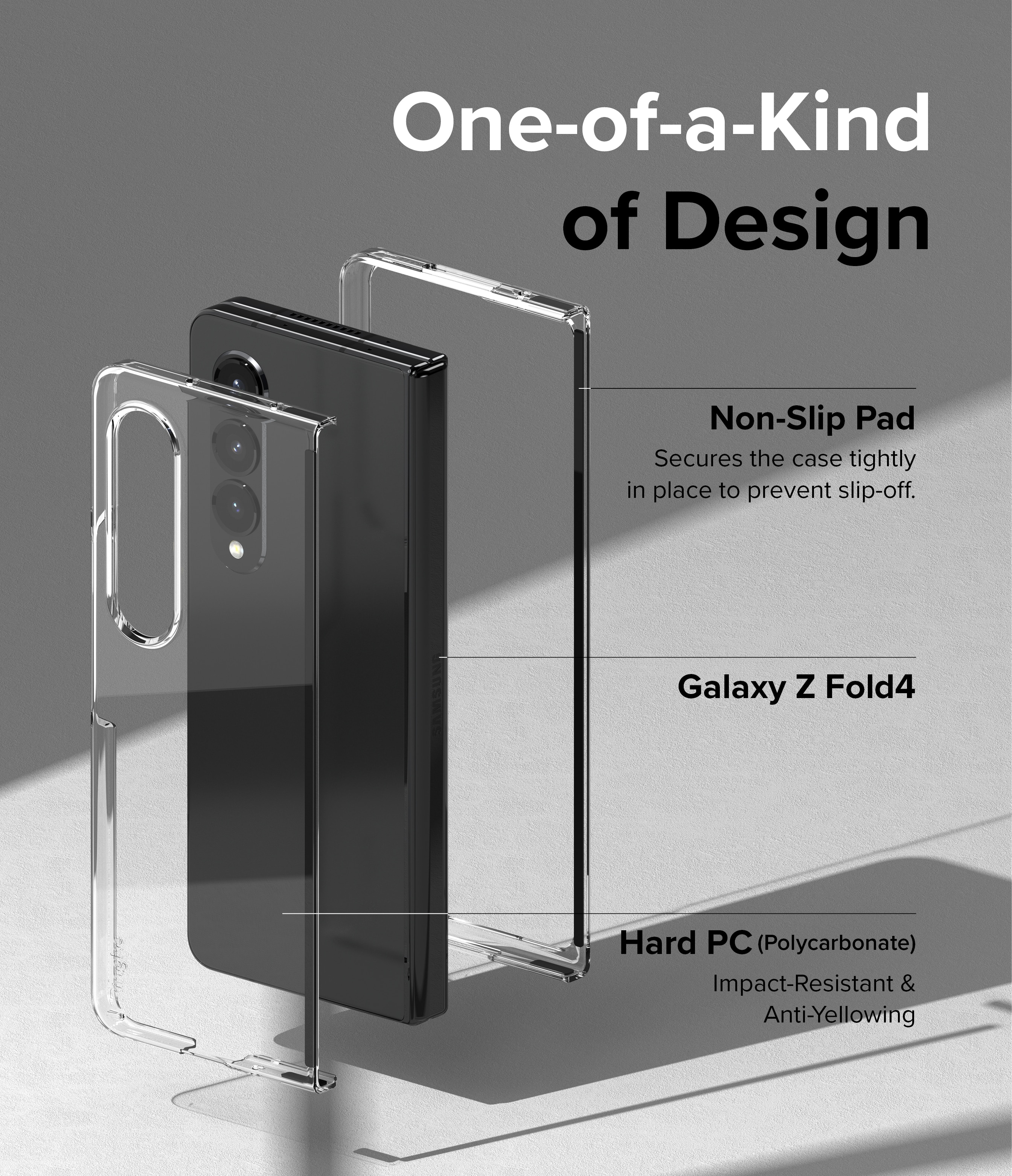 Funda Slim Samsung Galaxy Z Fold 4, Transparente