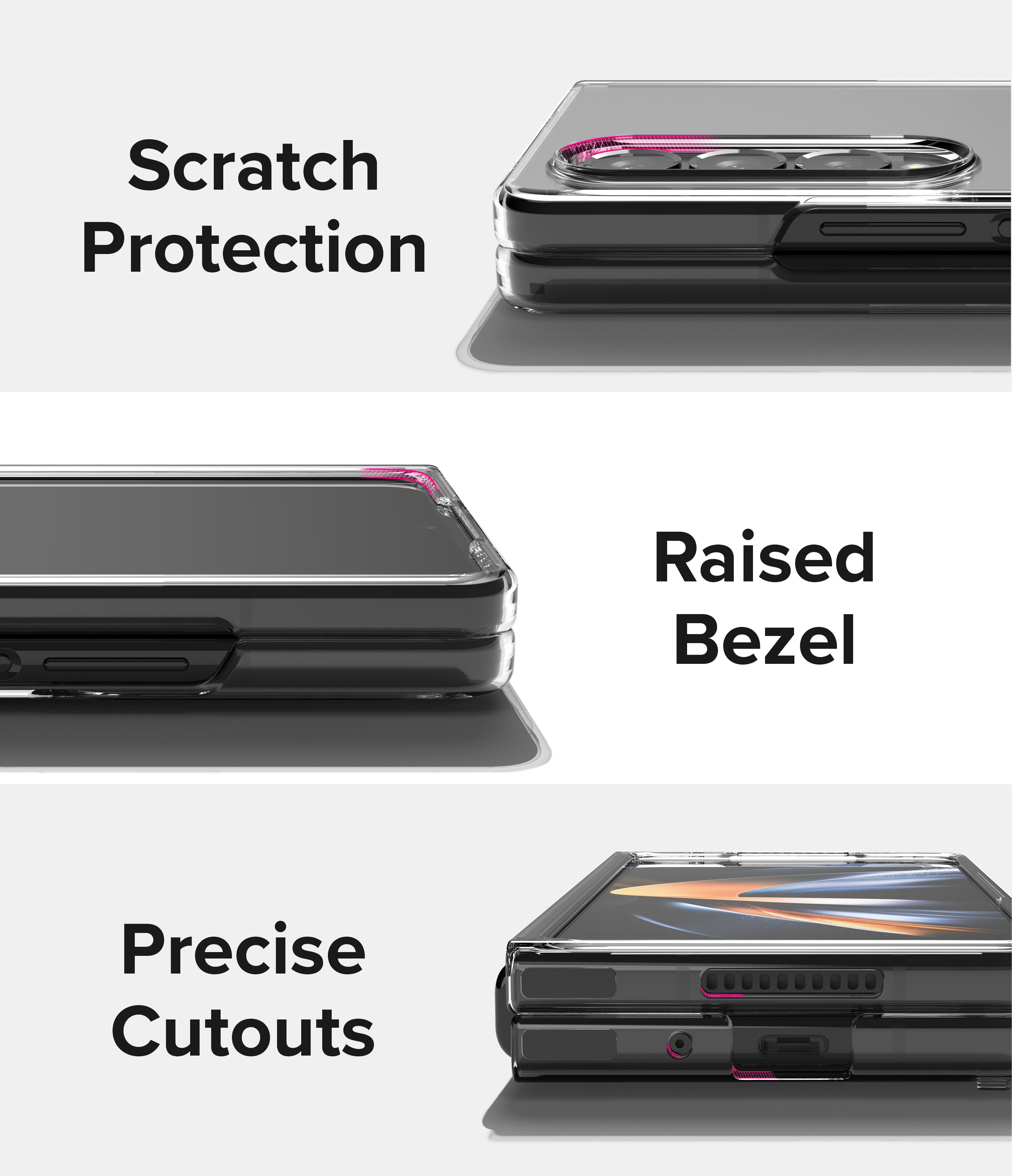 Funda Slim Samsung Galaxy Z Fold 4, Transparente
