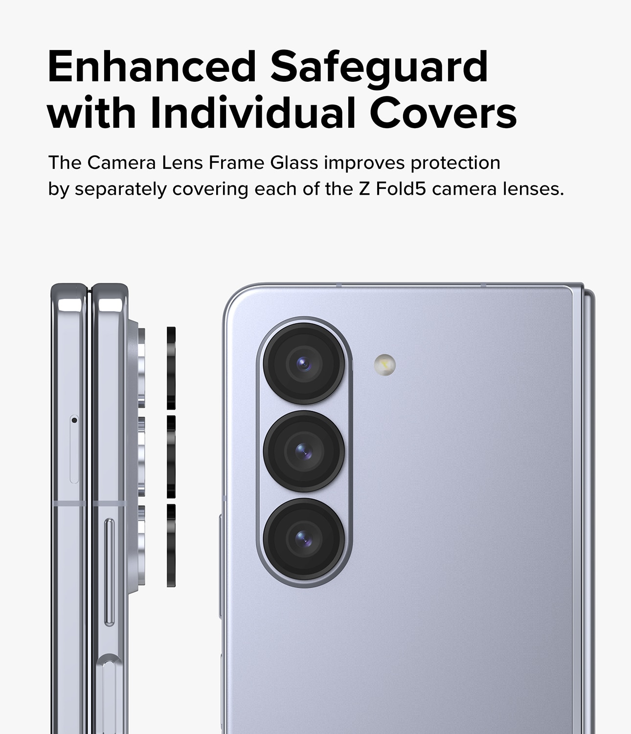 Camera Lens Frame Glass Samsung Galaxy Z Fold 5 Negro