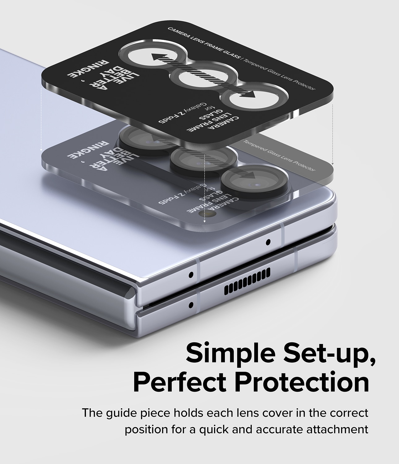 Camera Lens Frame Glass Samsung Galaxy Z Fold 5 Negro