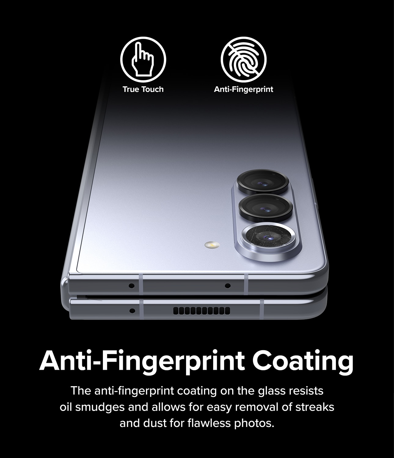 Camera Lens Frame Glass Samsung Galaxy Z Fold 5 Negro